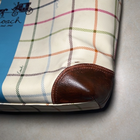 COACH D0868-12557 TABBY LEATHER SHOULDER BAG Cream colored stripes,minor wears. - Picture 11 of 11